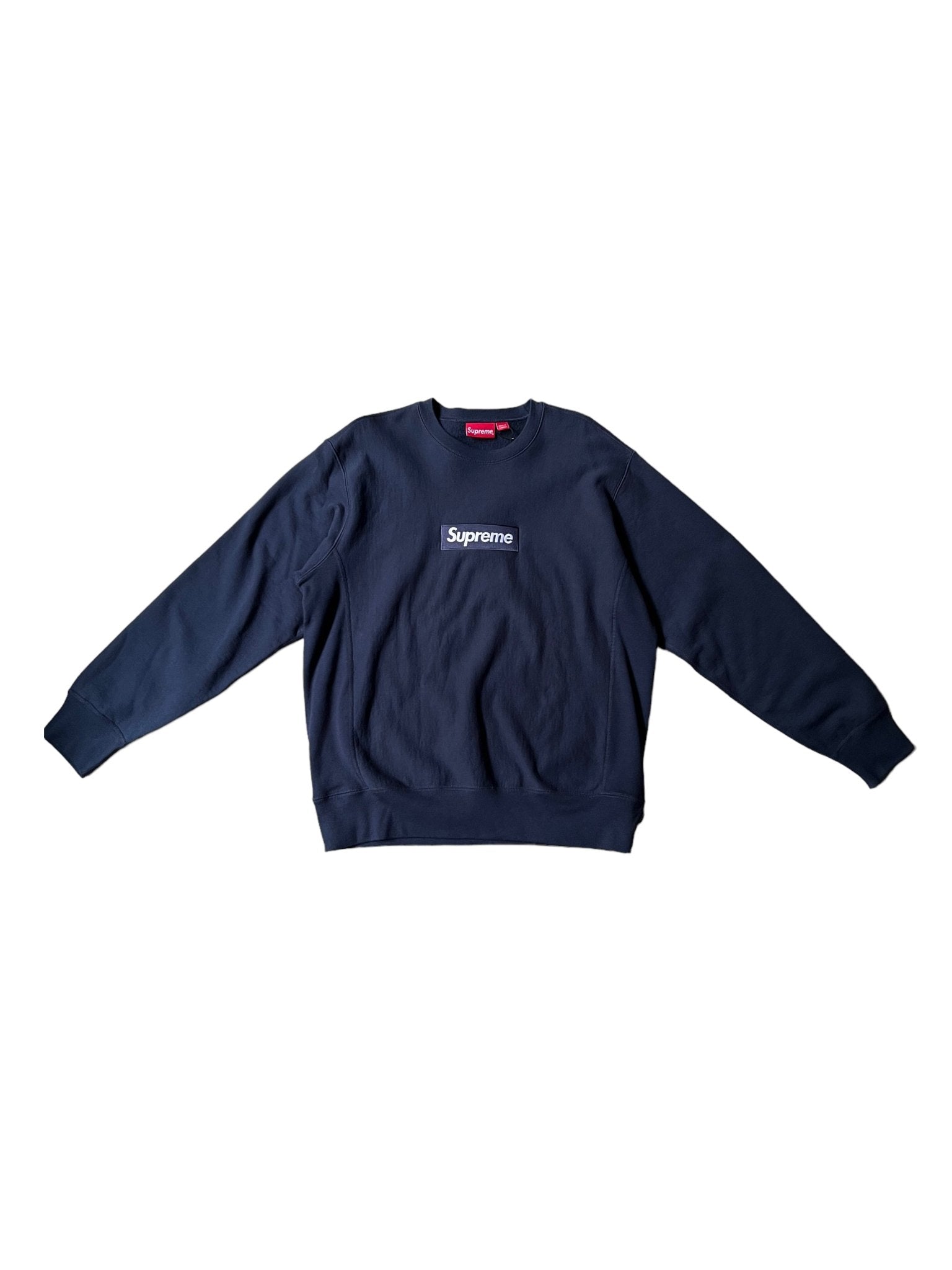 Supreme Box Logo Crewneck/ Navy - GROGROCERY