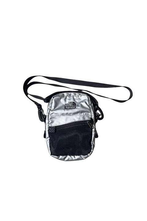 Supreme X The North Face Metallic Silver Shoulder Bag - GROGROCERY