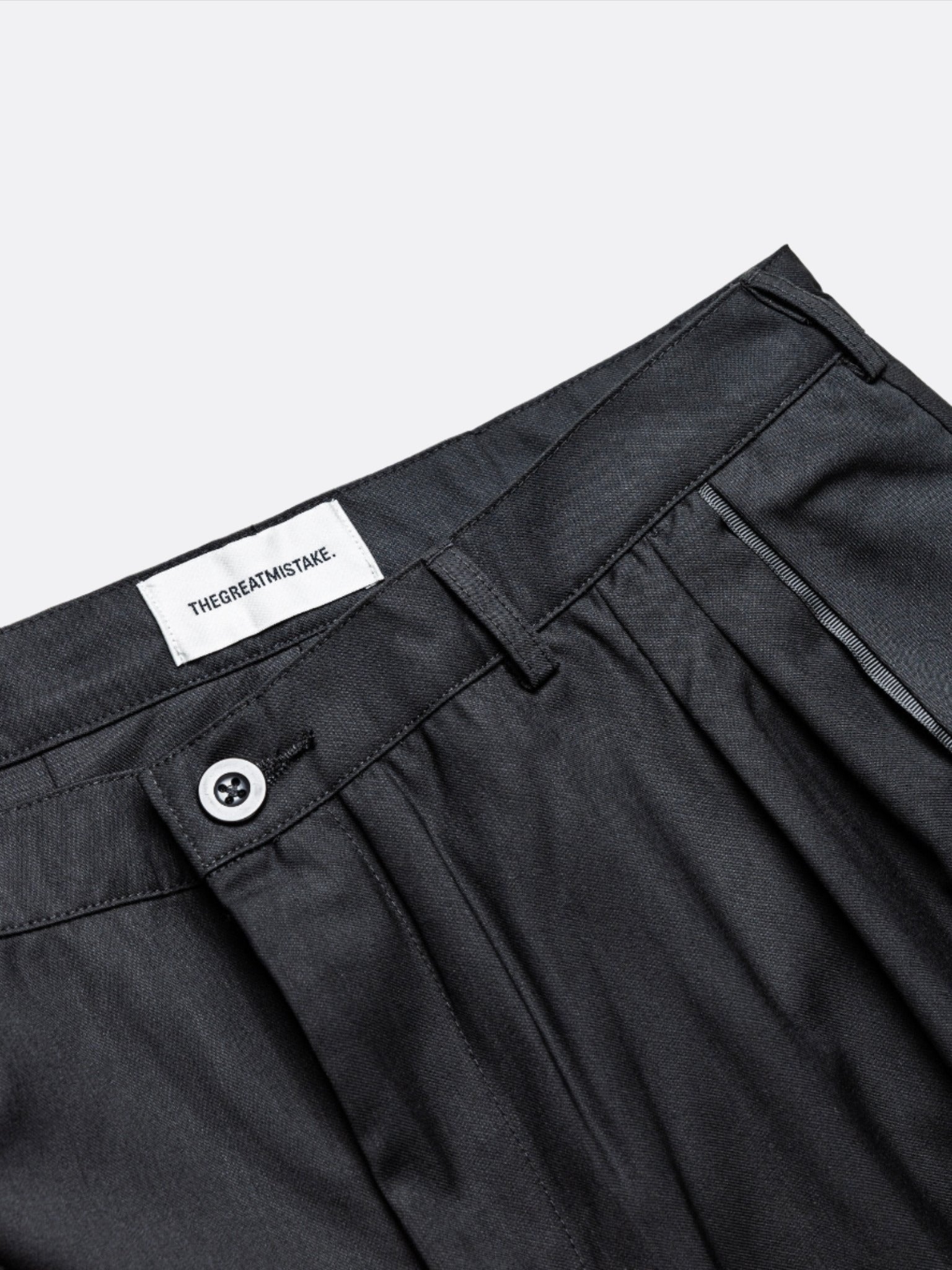 THEGREATMISTAKE. DOUBLE LAYER PANTS/ BLACK - GROGROCERY