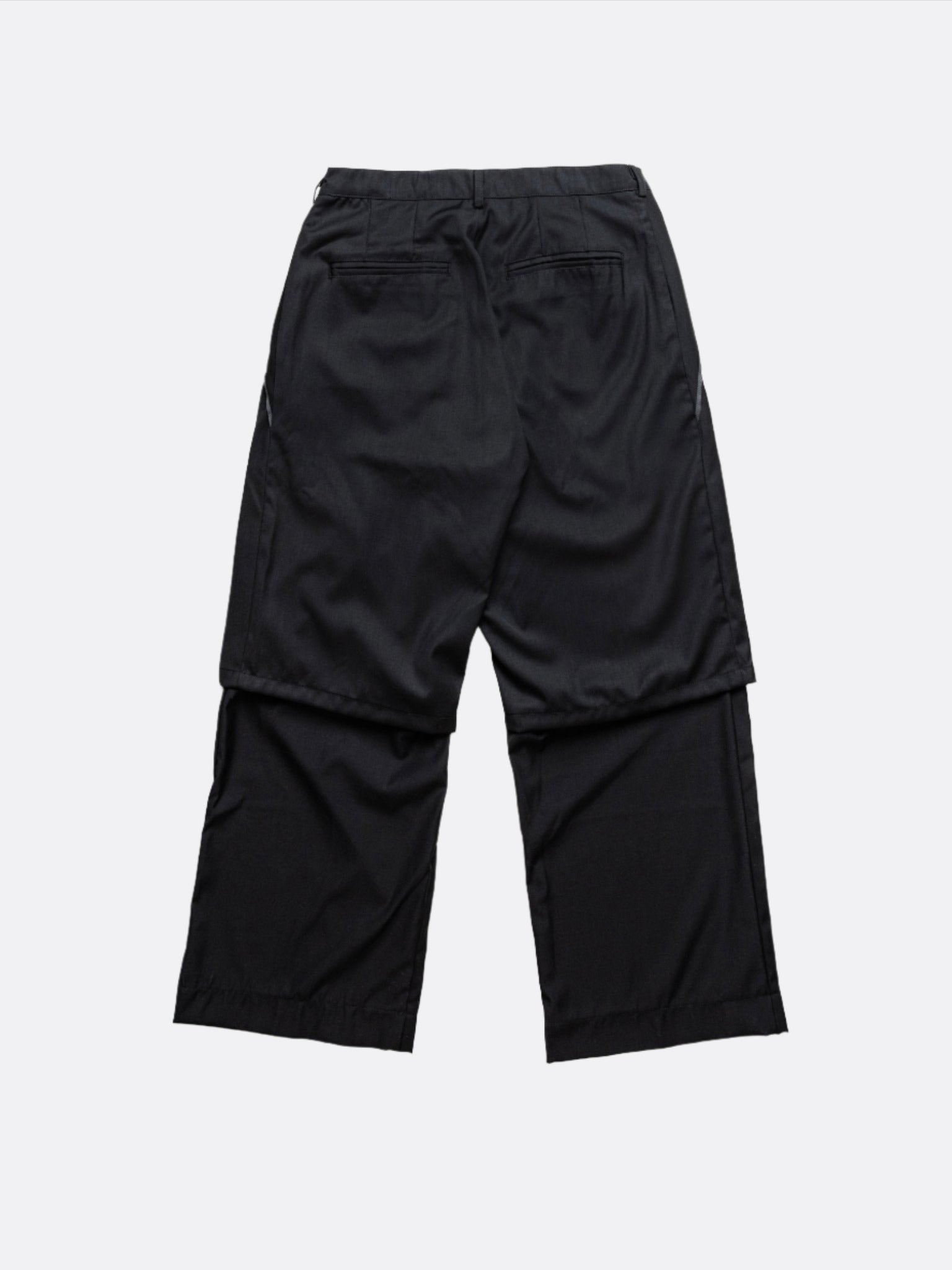 THEGREATMISTAKE. DOUBLE LAYER PANTS/ BLACK - GROGROCERY