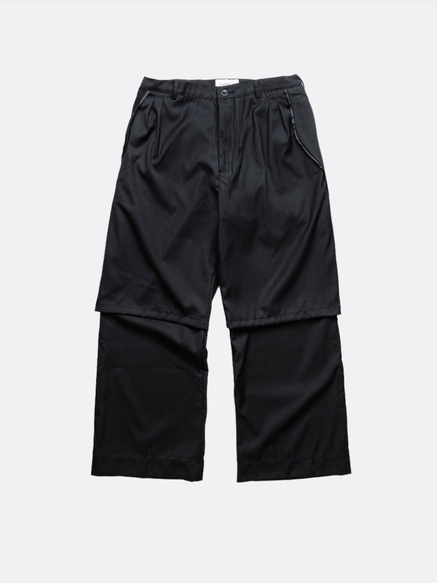 THEGREATMISTAKE. DOUBLE LAYER PANTS/ BLACK - GROGROCERY