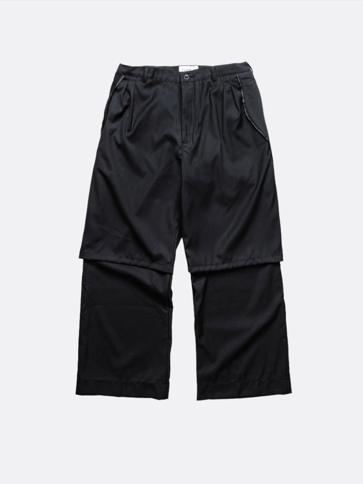 THEGREATMISTAKE. DOUBLE LAYER PANTS/ BLACK - GROGROCERY
