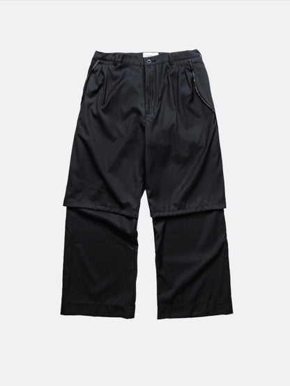 THEGREATMISTAKE. DOUBLE LAYER PANTS/ BLACK - GROGROCERY