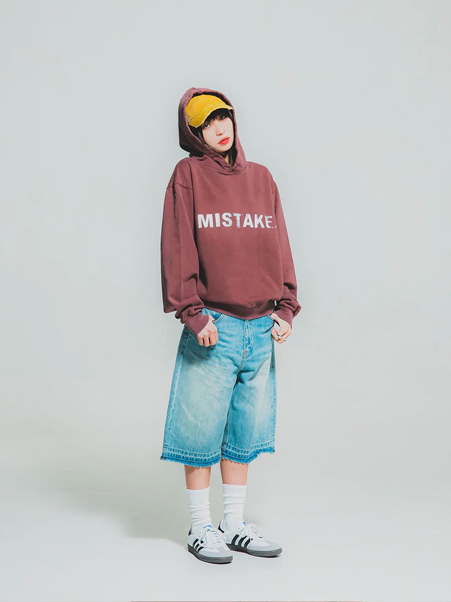 THEGREATMISTAKE. LOGO HOODIE/ BURGUNDY - GROGROCERY