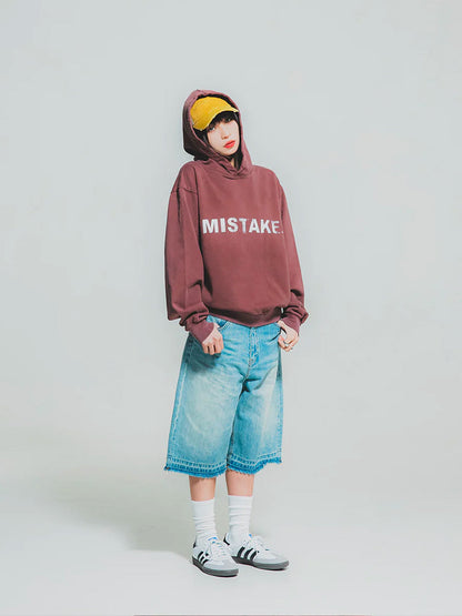 THEGREATMISTAKE. LOGO HOODIE/ BURGUNDY - GROGROCERY