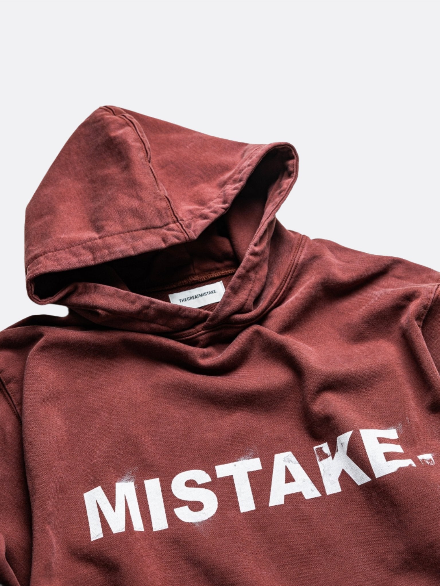 THEGREATMISTAKE. LOGO HOODIE/ BURGUNDY - GROGROCERY