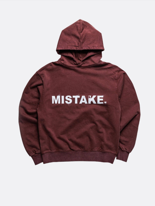 THEGREATMISTAKE. LOGO HOODIE/ BURGUNDY - GROGROCERY