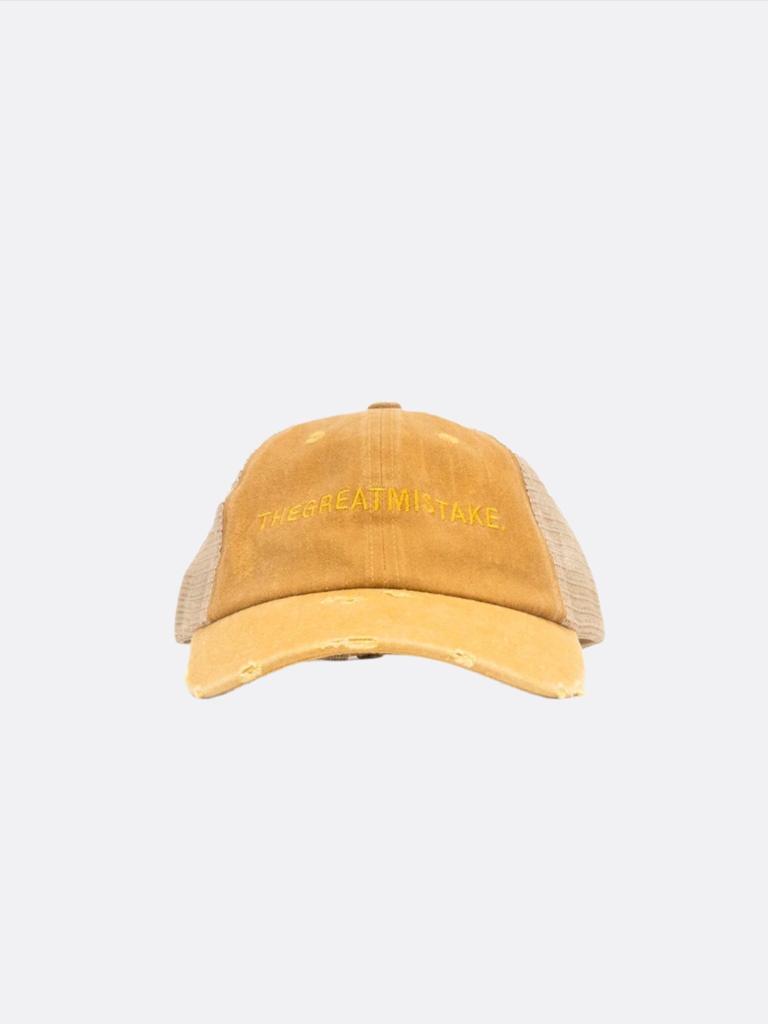 THEGREATMISTAKE. LOGO TRUCKER CAP/ YELLOW - GROGROCERY