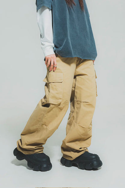 THEGREATMISTAKE MISTAKE. CARGO PANTS/ BEIGE - GROGROCERY