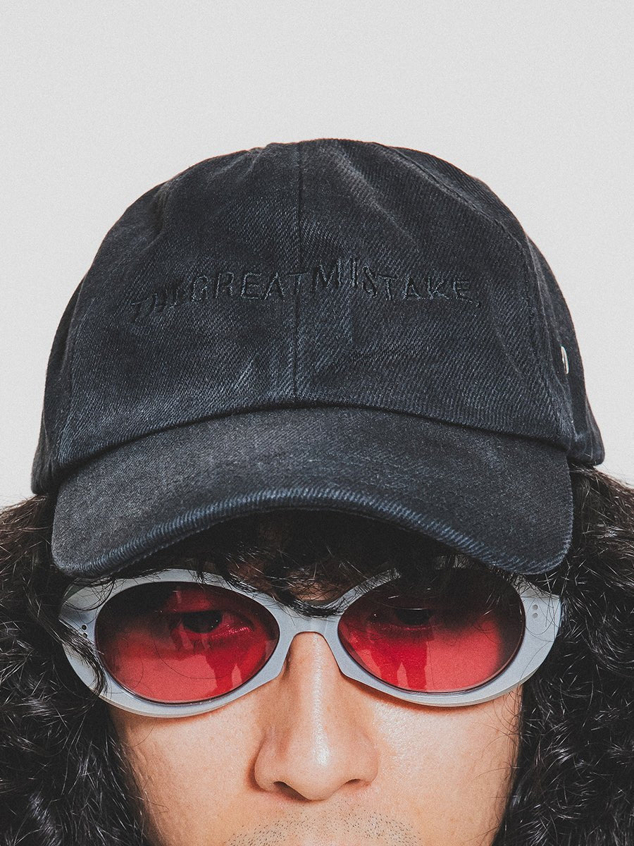 THEGREATMISTAKE. VINTAGE DENIM CAP/ BLACK - GROGROCERY