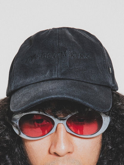 THEGREATMISTAKE. VINTAGE DENIM CAP/ BLACK - GROGROCERY