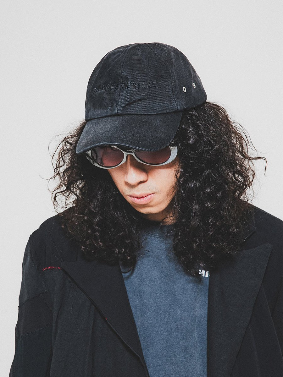 THEGREATMISTAKE. VINTAGE DENIM CAP/ BLACK - GROGROCERY