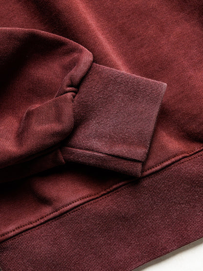 THEGREATMISTAKE. WASHING HOODIE/ BURGUNDY - GROGROCERY
