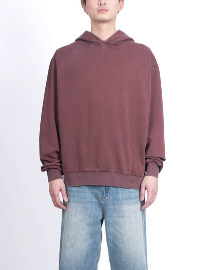 THEGREATMISTAKE. WASHING HOODIE/ BURGUNDY - GROGROCERY