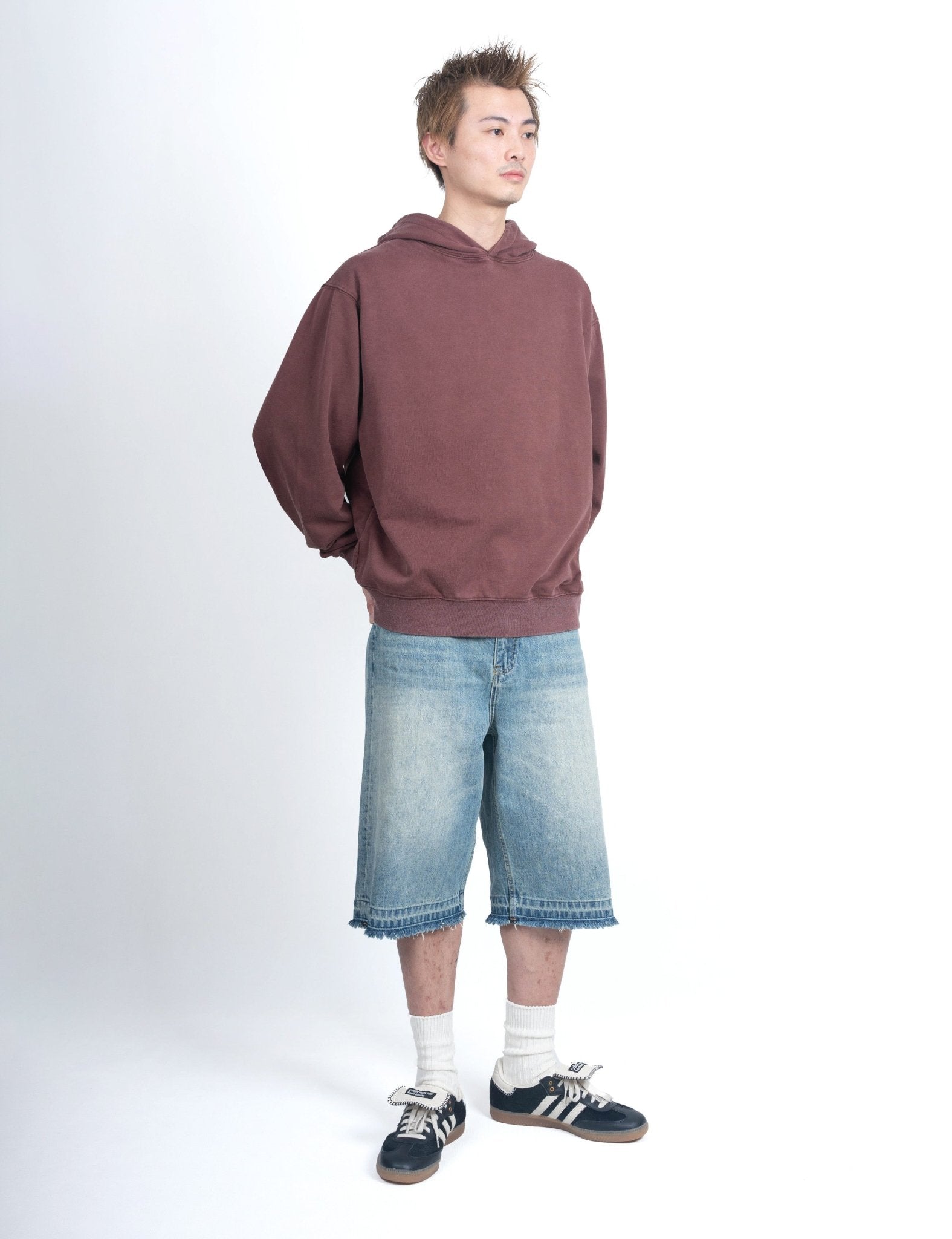 THEGREATMISTAKE. WASHING HOODIE/ BURGUNDY - GROGROCERY